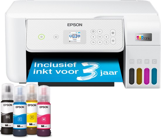 Epson EcoTank ET-2876 - All-in-One Inkttank Printer - Inclusief tot 3 jaar inkt - Wit